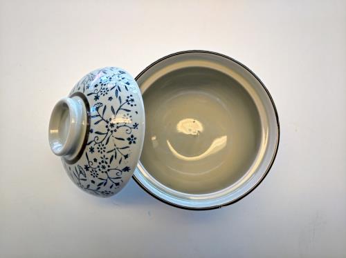 SOUP BOWL & COVER BLUE H&S